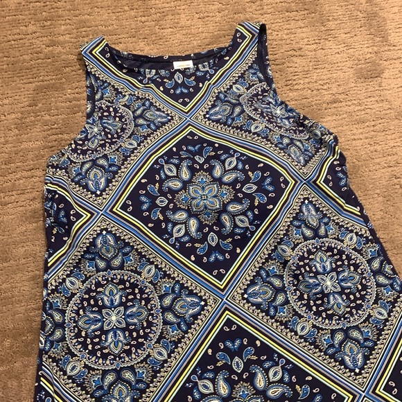 Lands' End Navy Paisley Swim Tankini Top Size 18 - Picture 4 of 7
